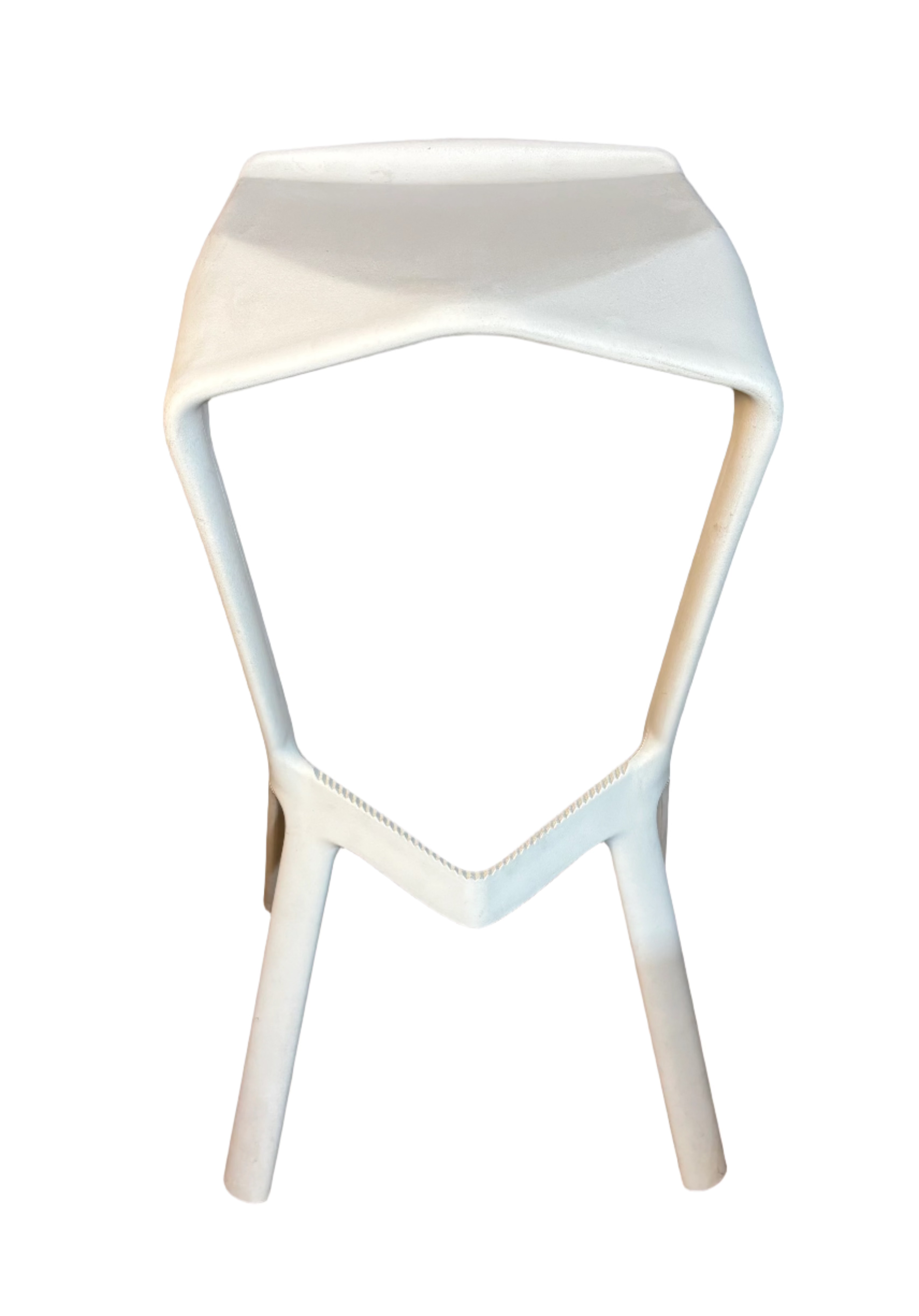 Miura White Stool by Plank