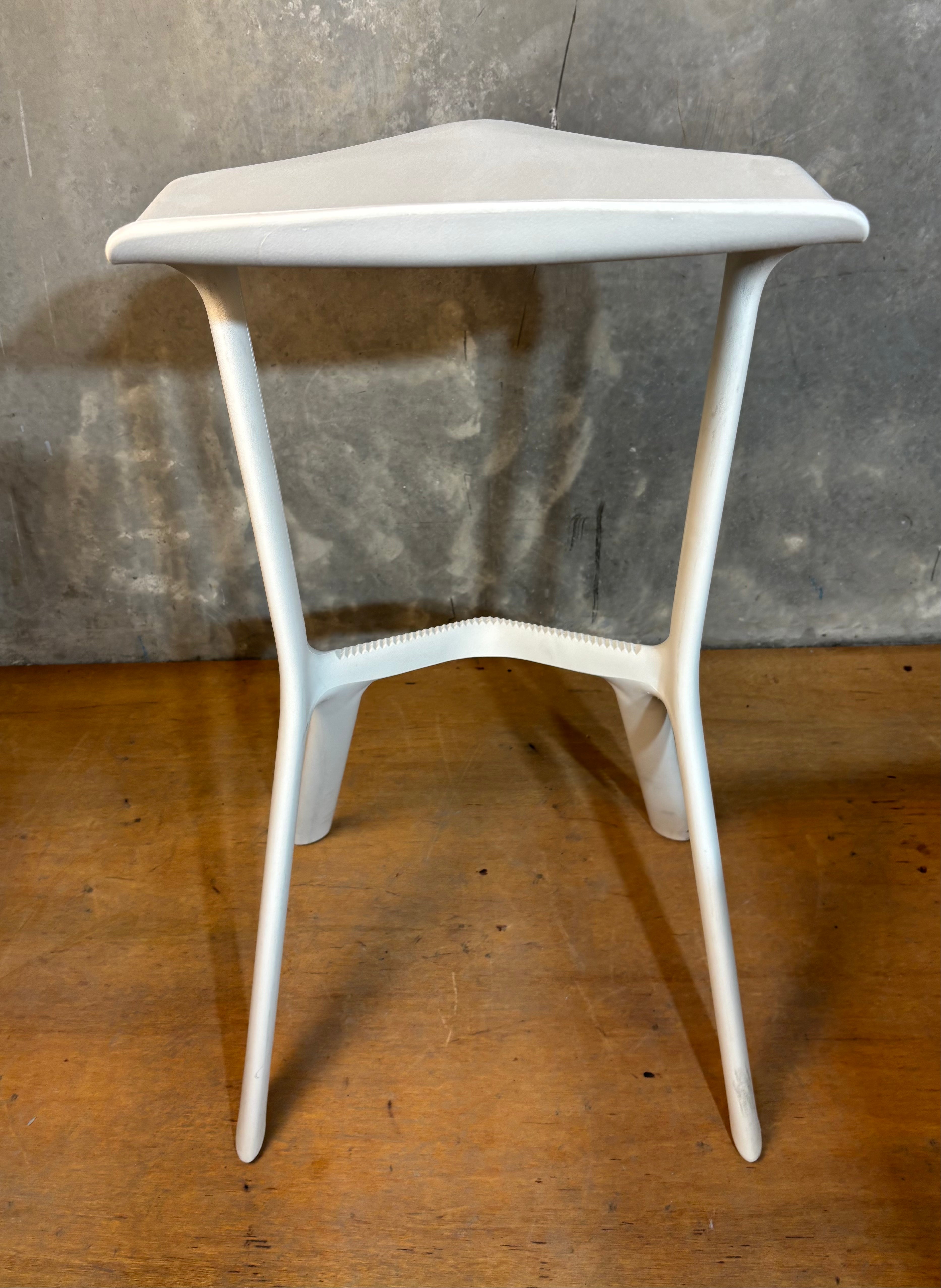 Miura White Stool by Plank