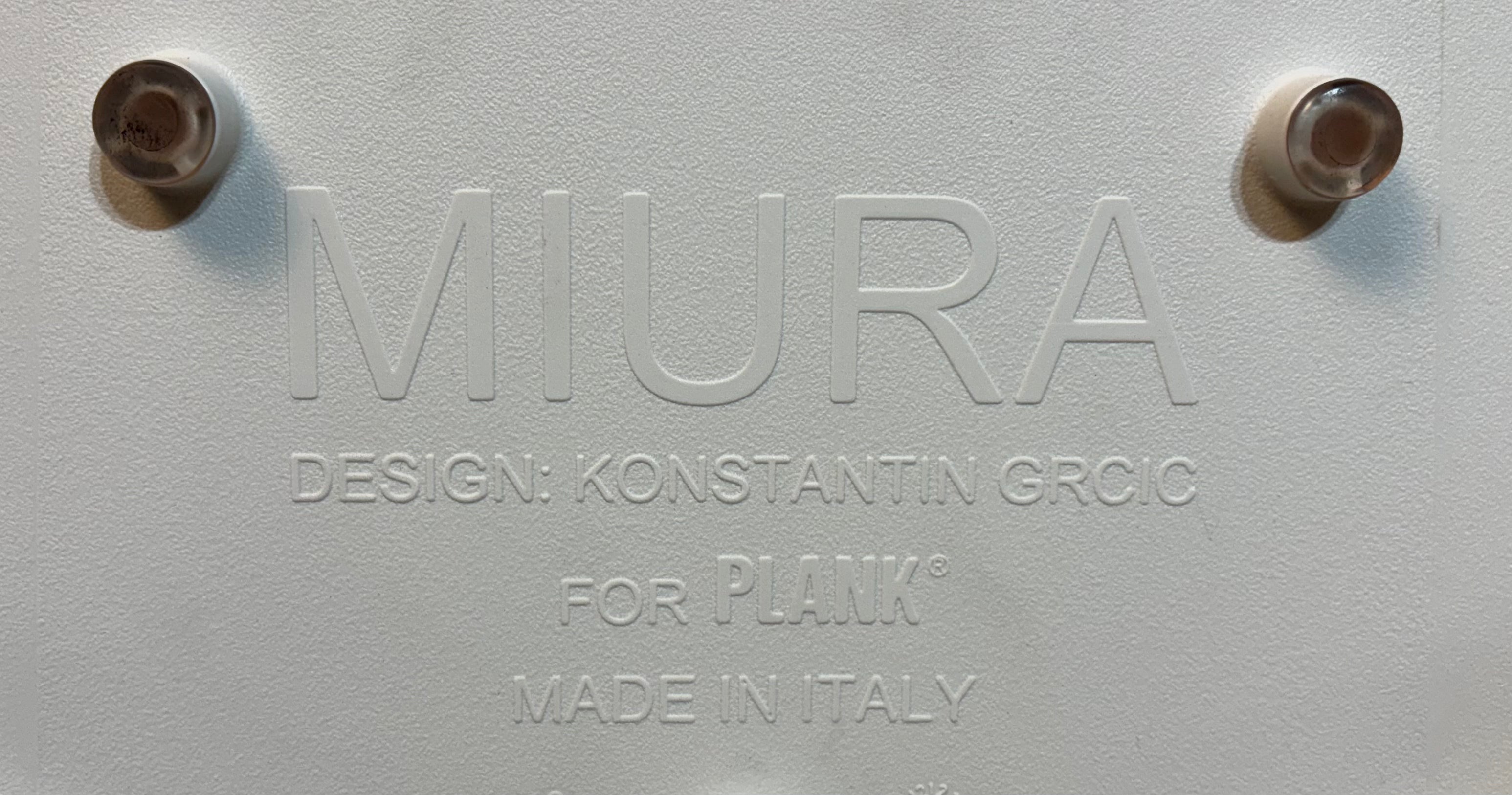 Miura White Stool by Plank