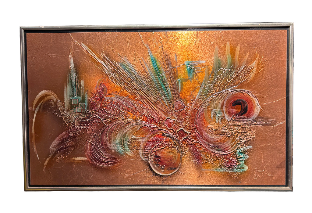 Abstrakt Framed Copper Art Work by Steve Jardine