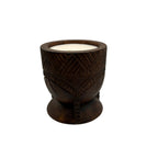 Carved Outdoor Wood Candle