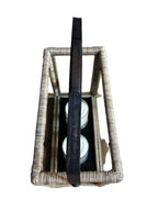Rattan and Glass Artifact box