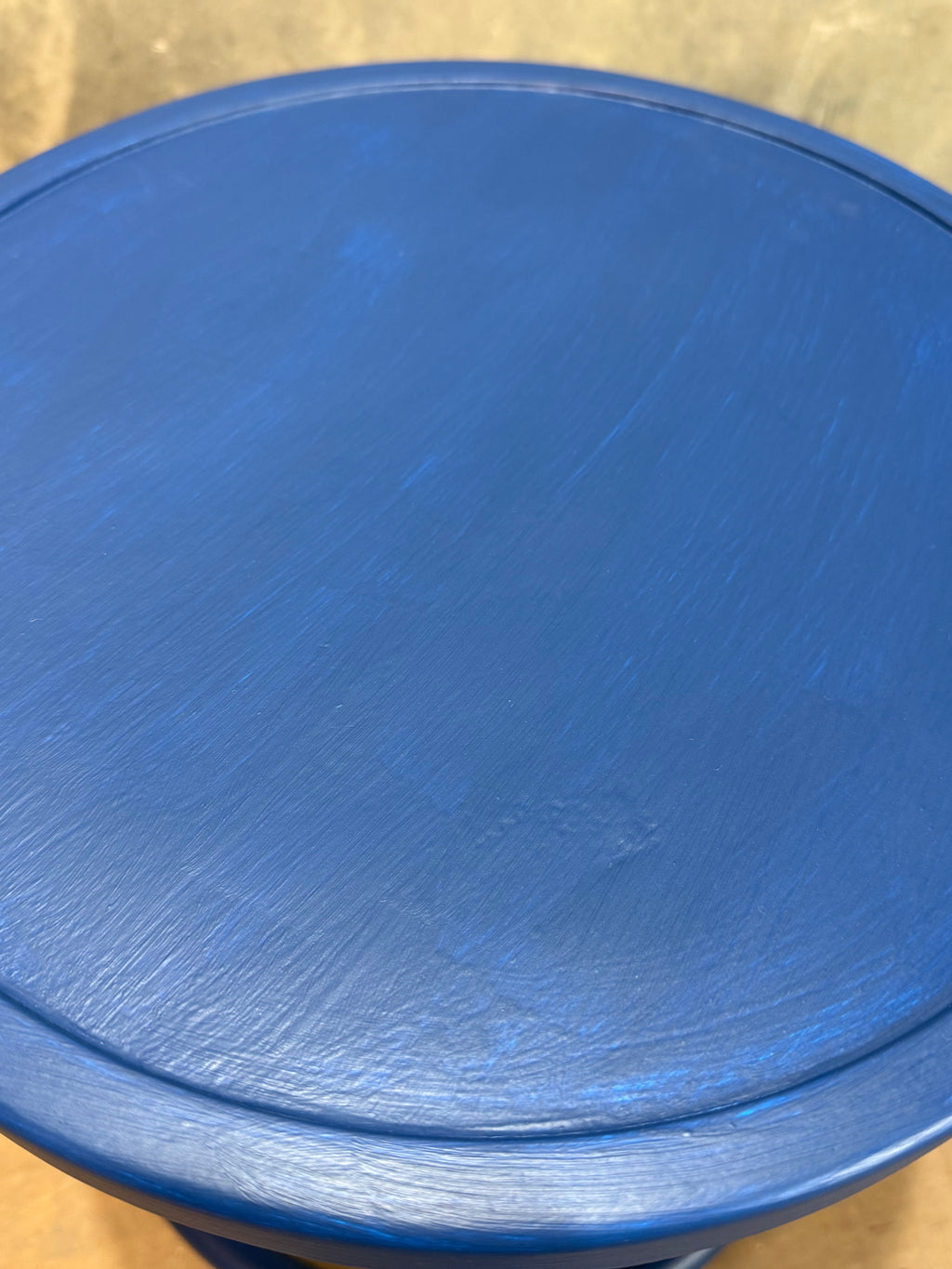 Thonet Low Blue Stool