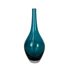 Large Teal Blue Glass Vase