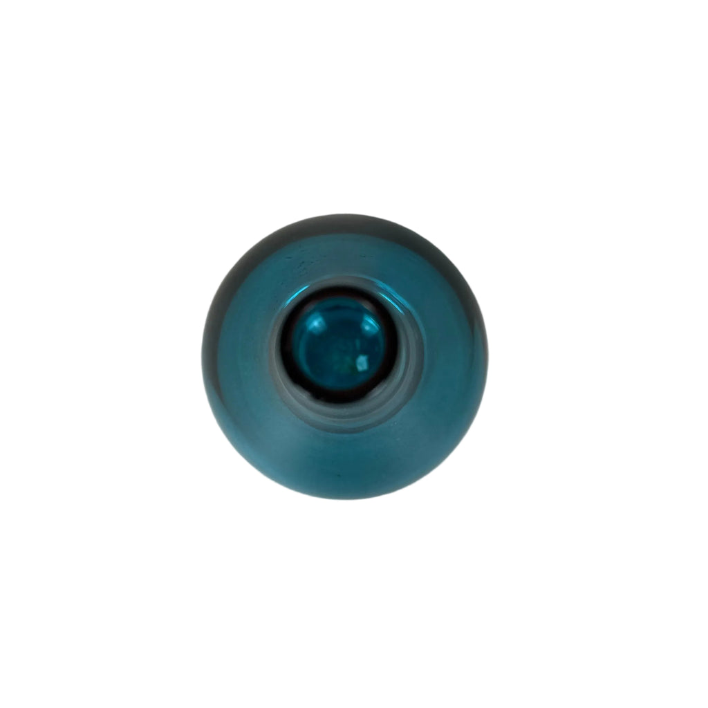 Large Teal Blue Glass Vase