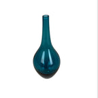 Large Teal Blue Glass Vase