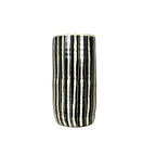 Navy Stripe Ceramic Vase