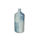 Blue Stripe & Dot Ceramic Vase