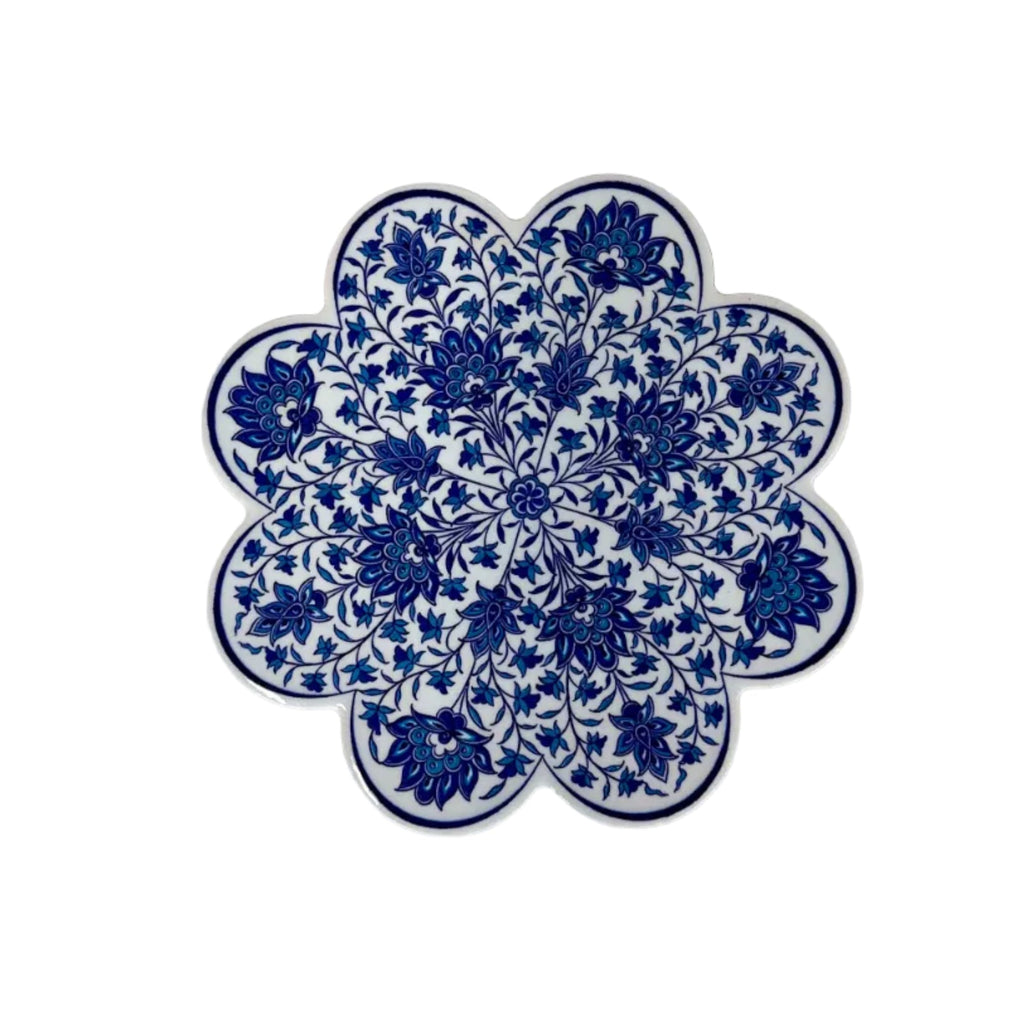 Turkish Blue Patterned Ceramic Pot Holder