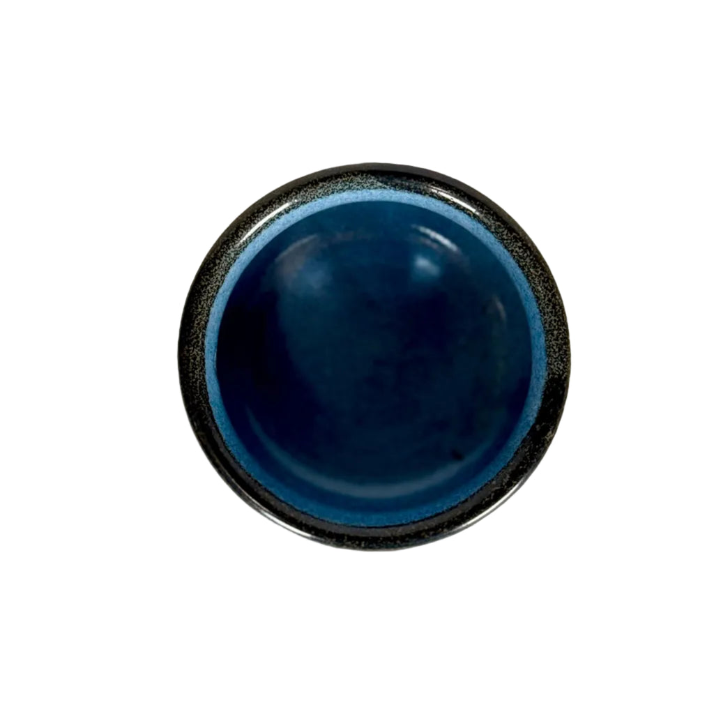 Small Blue Hand-Painted Decorative Ceramic Bowl