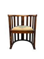Vintage Wood Armchair Green
