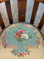 Vintage Wood Armchair Green
