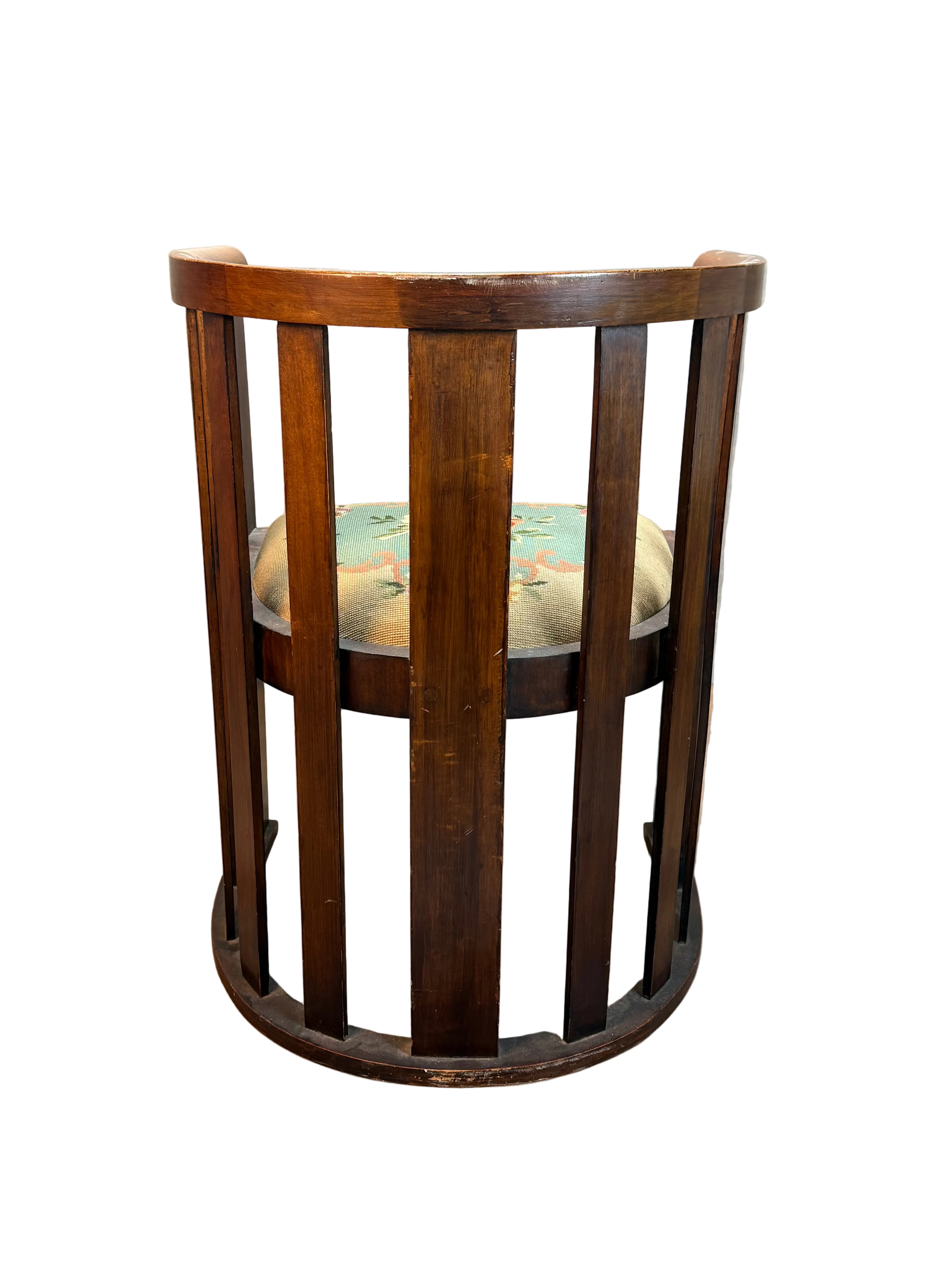 Vintage Wood Armchair Green