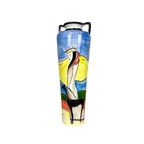Hand Painted Ceramic Vase With Queen Scene