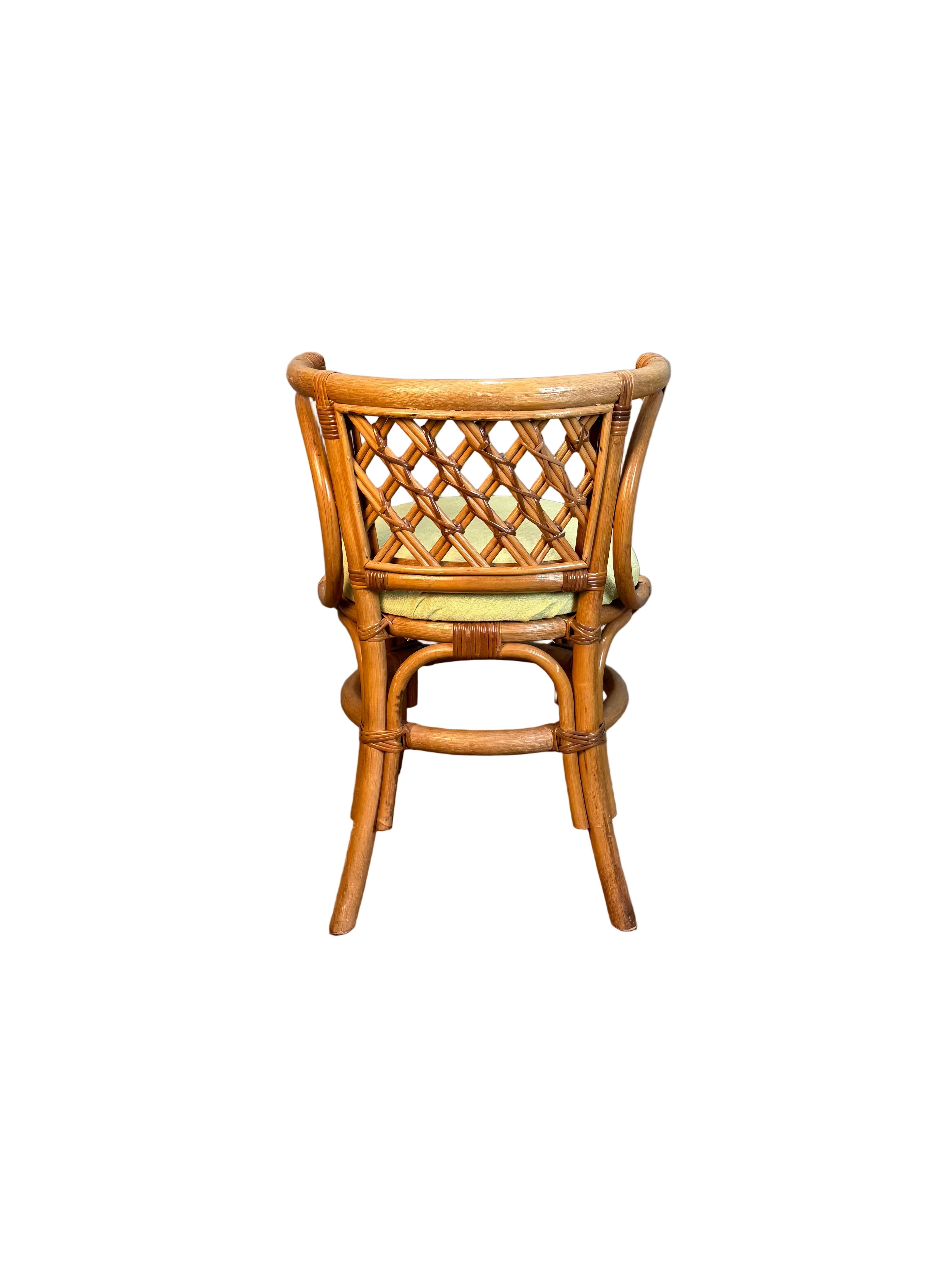 Vintage Cane Table and Chair Set