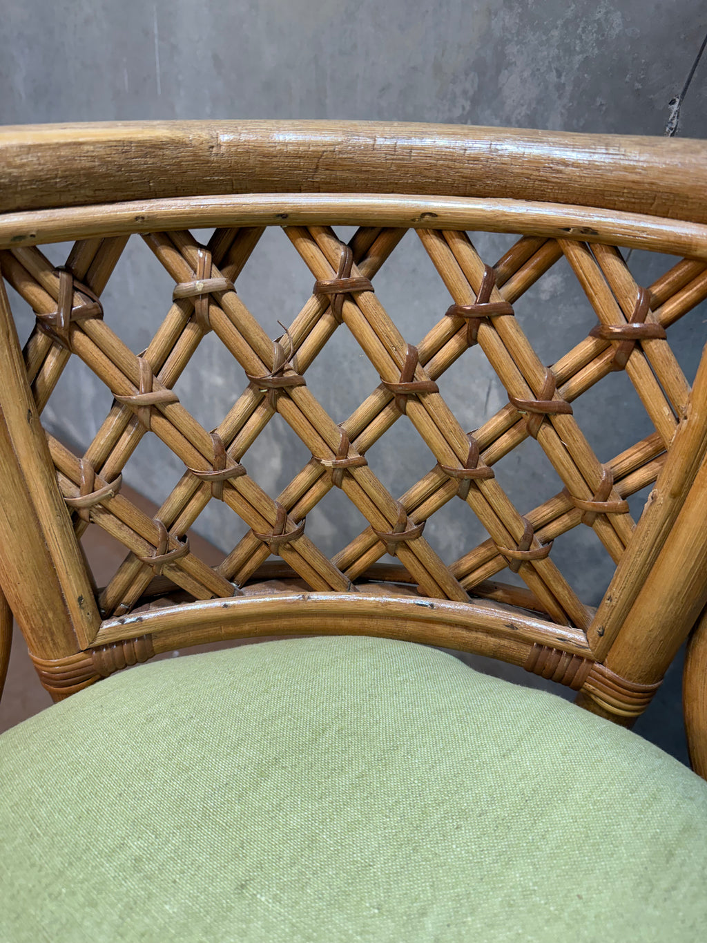 Vintage Cane Table and Chair Set
