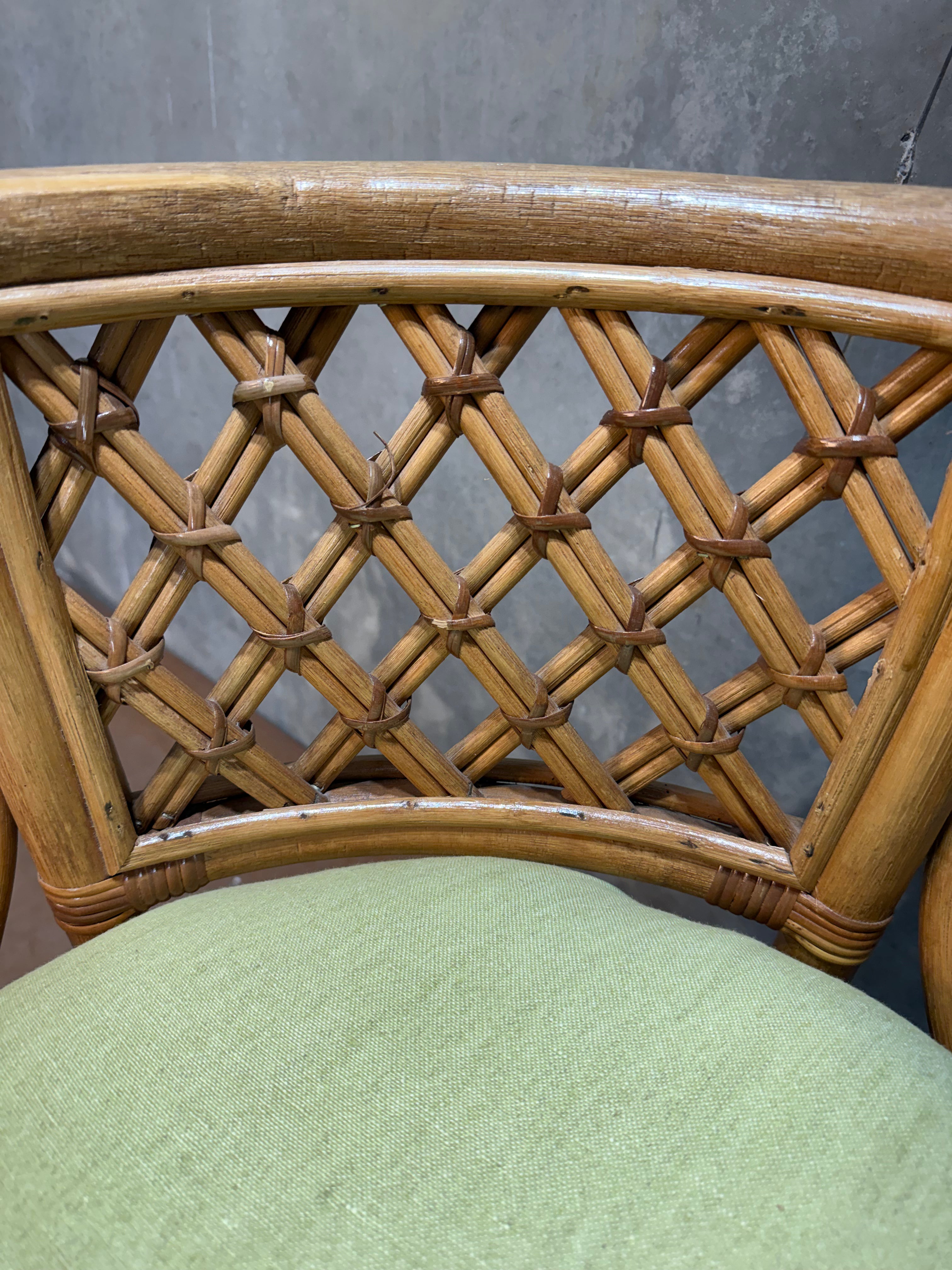Vintage Cane Table and Chair Set