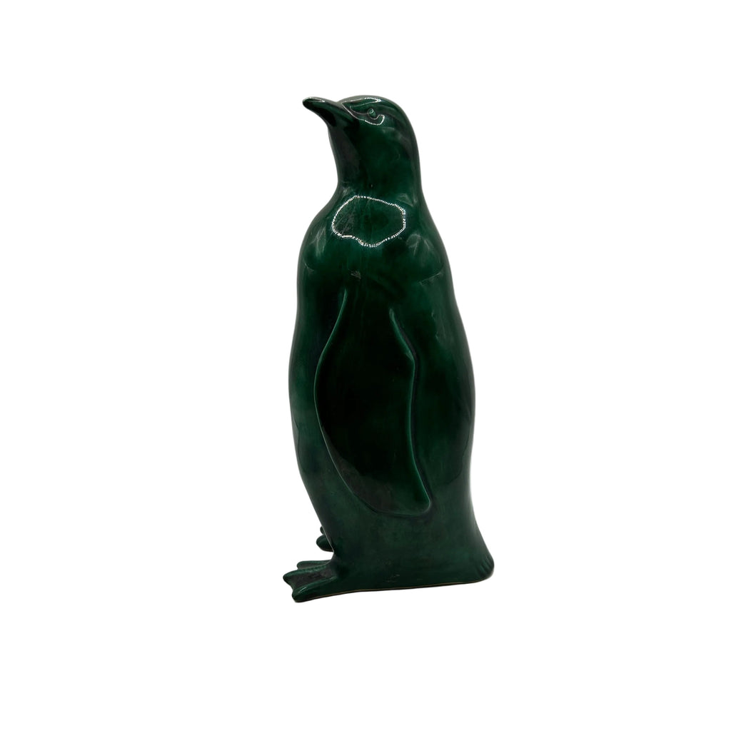 Vintage Glazed Ceramic Penguin Figurine