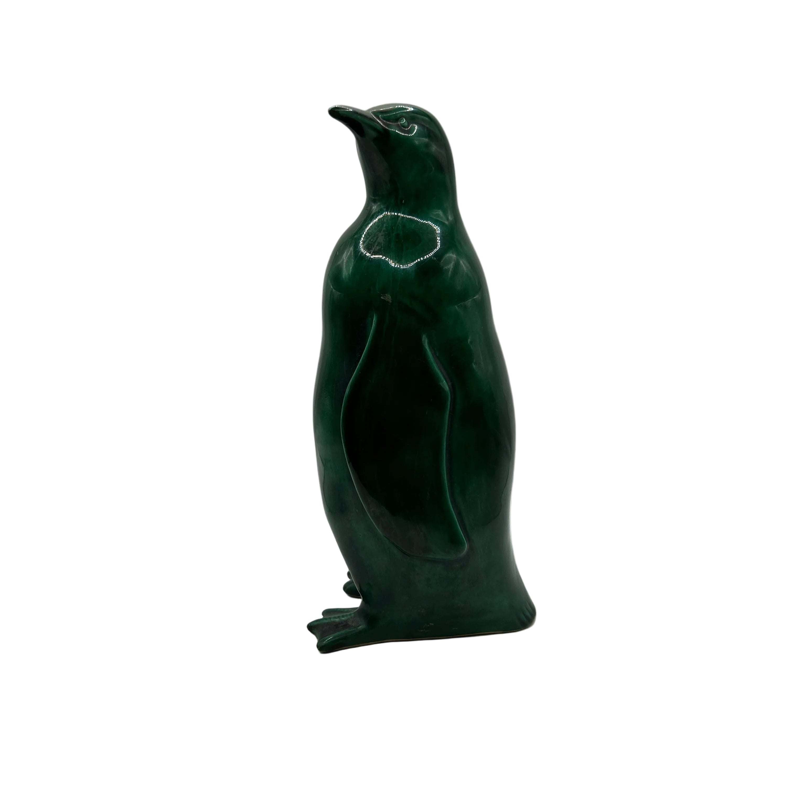 Vintage Glazed Ceramic Penguin Figurine