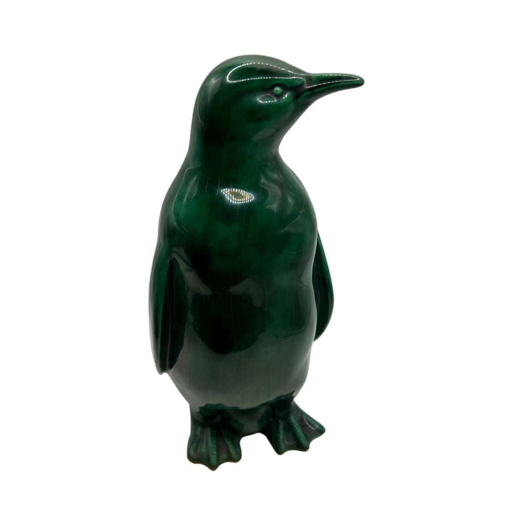 Vintage Glazed Ceramic Penguin Figurine