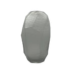 Large Geometric Frosted Glass Vase