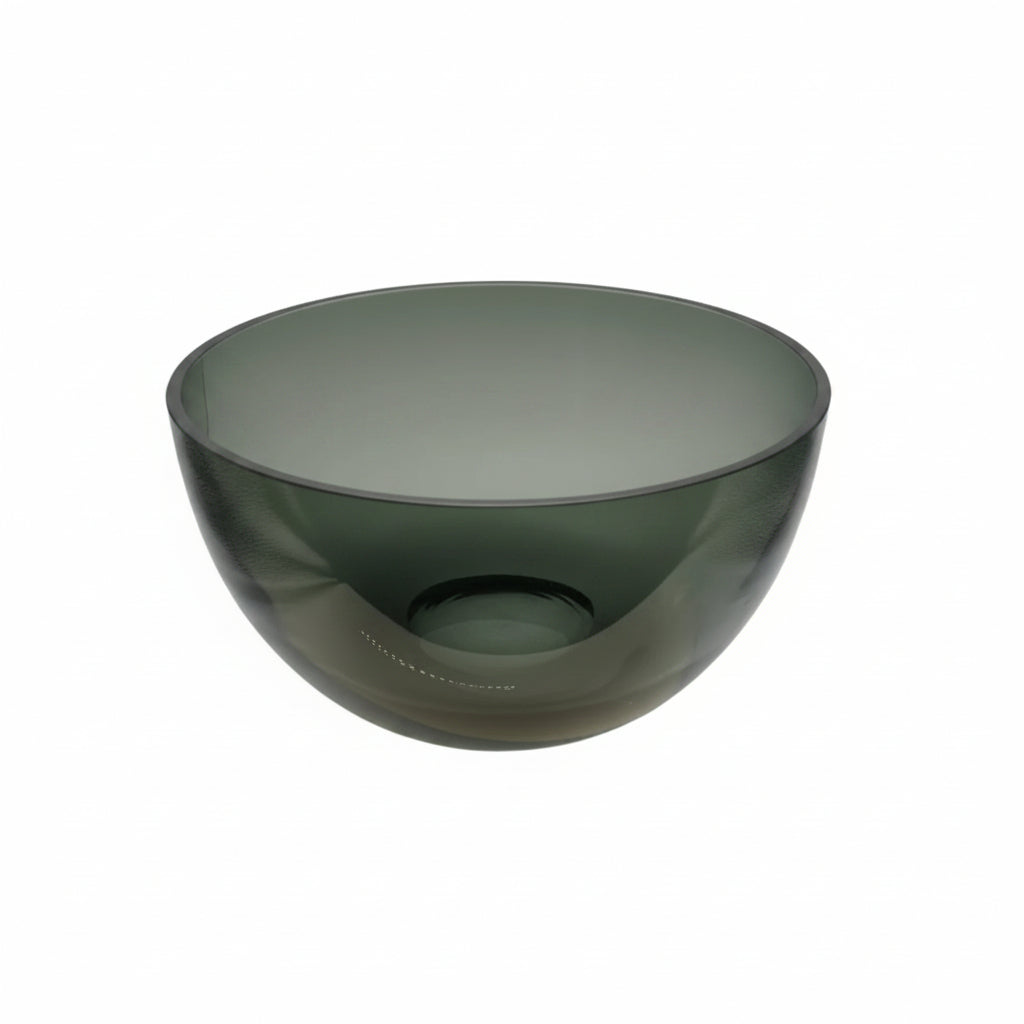 Handblown Cleybergh Belgian Smoked Glass Serving Bowl