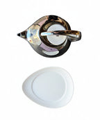 Georg Jensen Helena Teapot with Porcelain Coaster