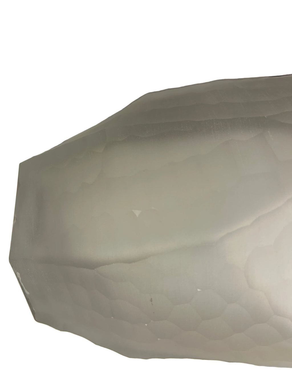 Large Geometric Frosted Glass Vase