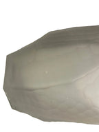 Large Geometric Frosted Glass Vase