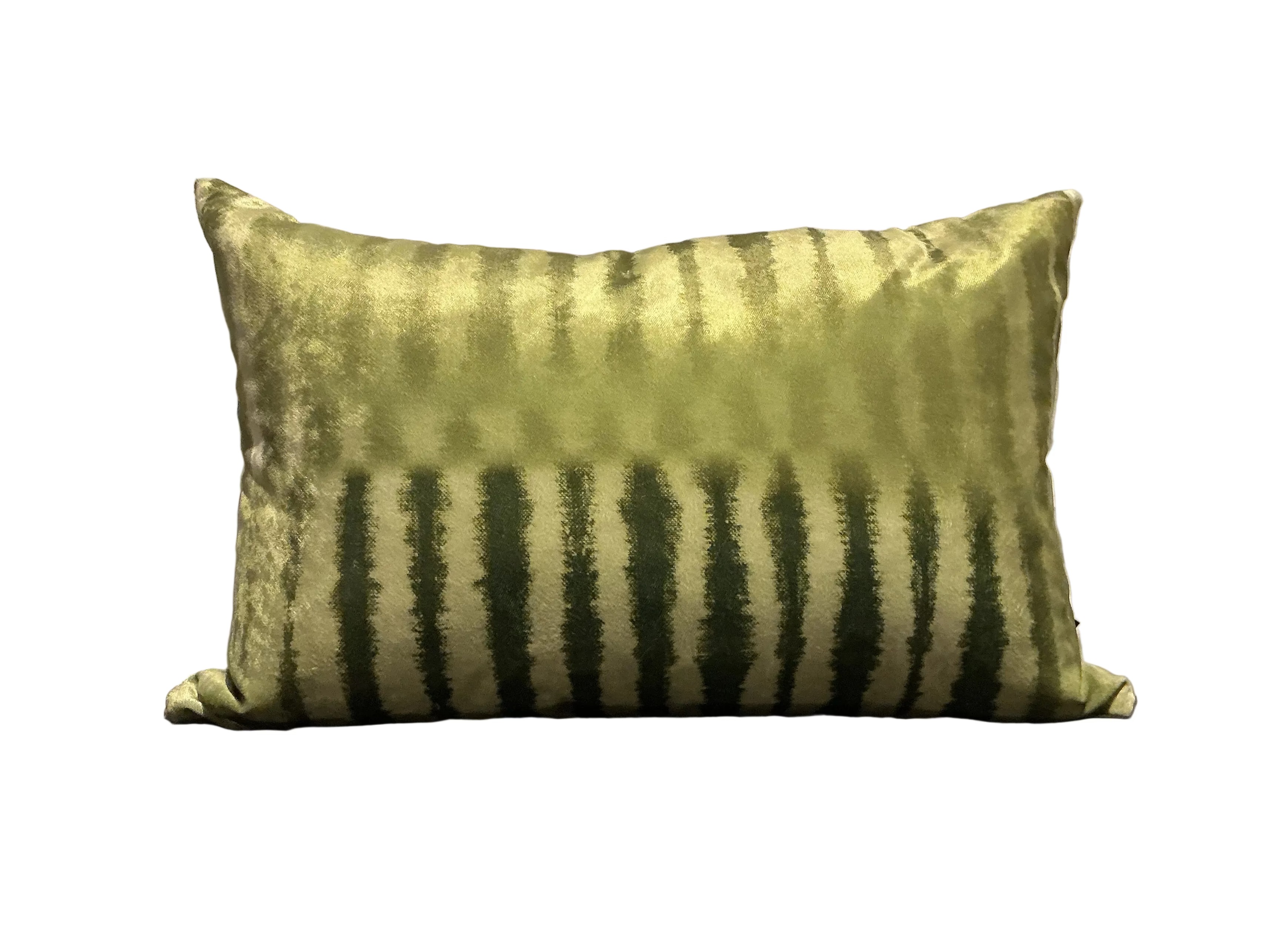 Olive Stripe Velvet Cushion