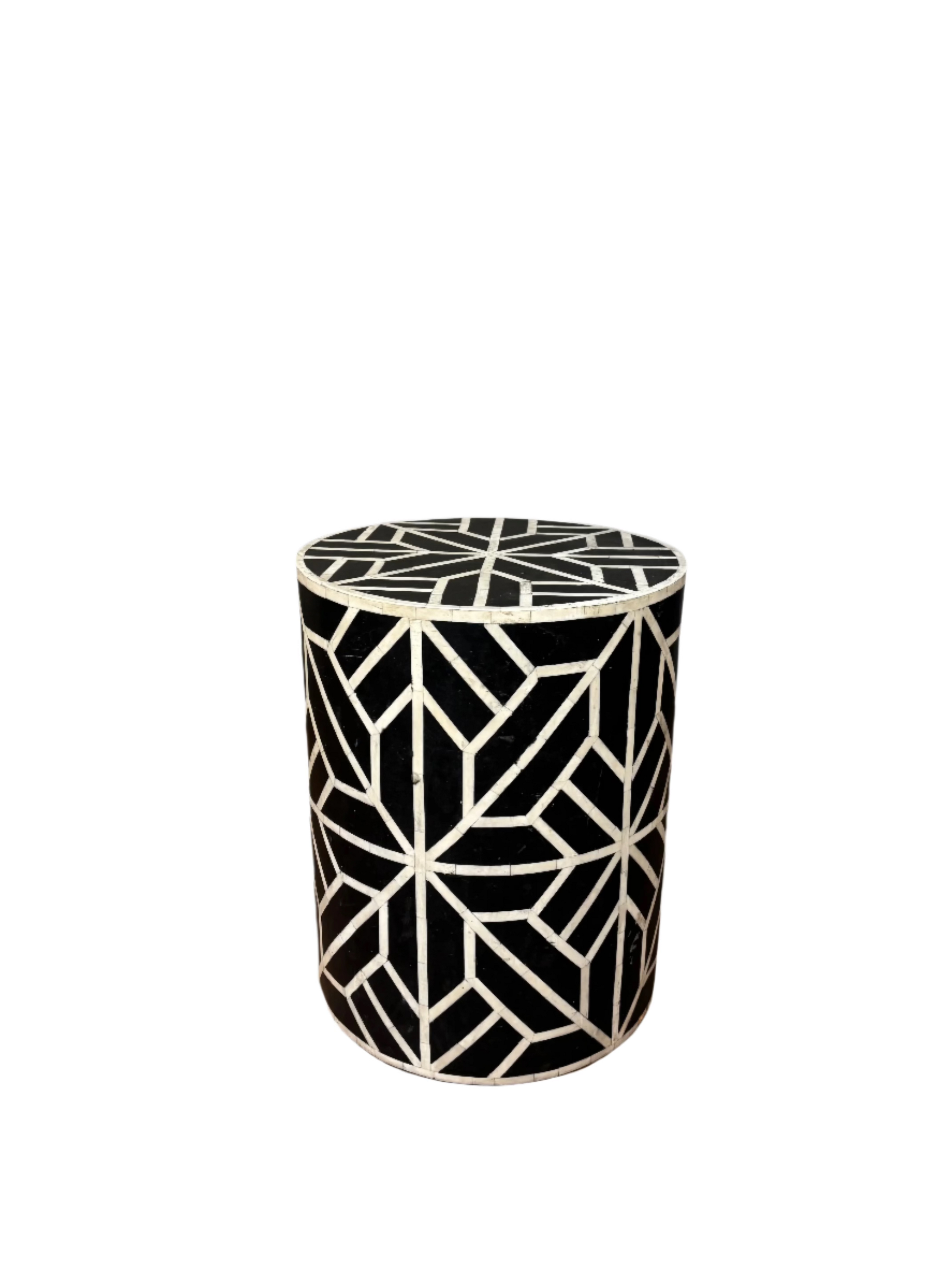 Taj Bone Inlay Geometrical Side Table