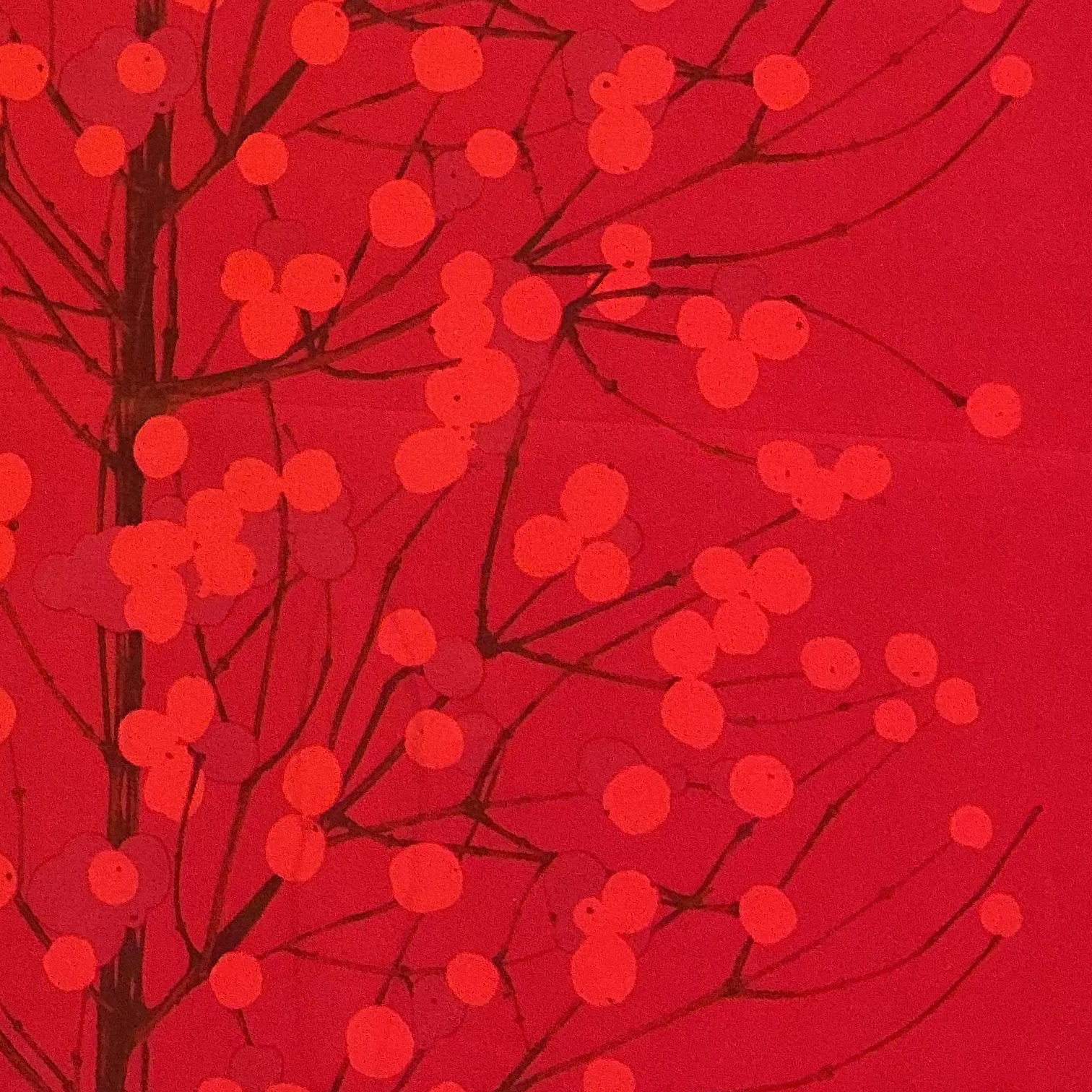 Cherry Blossom Stretched Framed Fabric