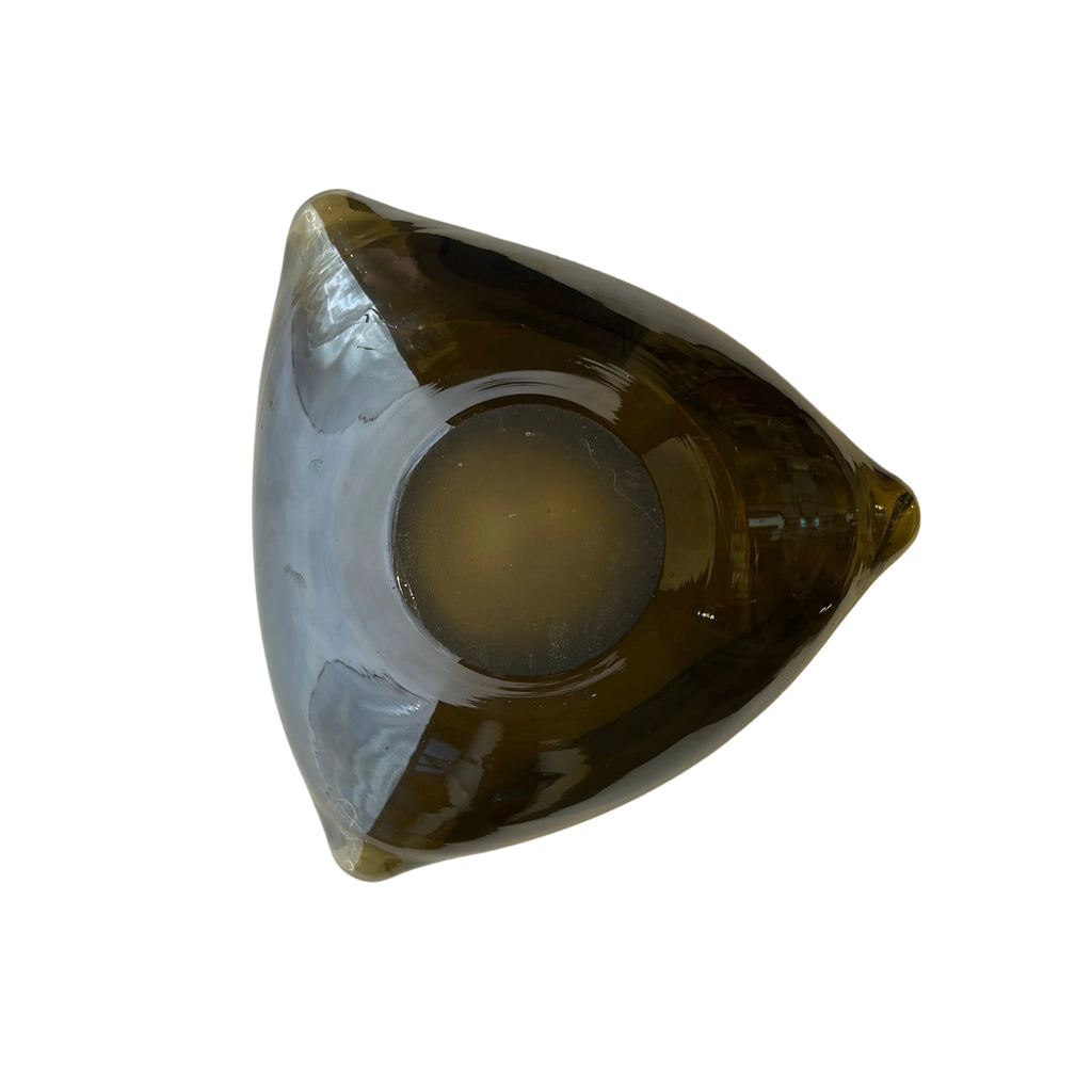 Vintage Metallic Glass Dish