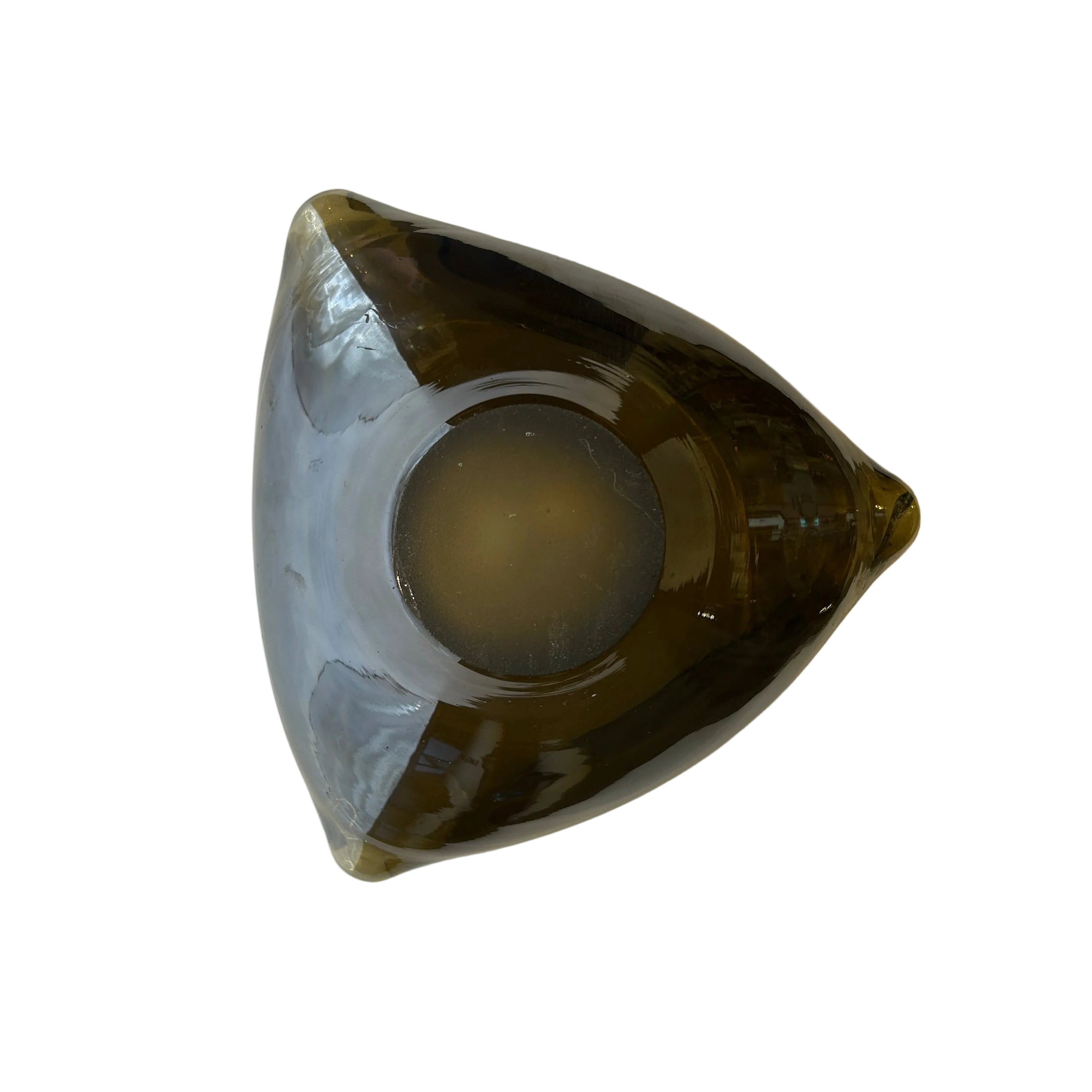 Vintage Metallic Glass Dish