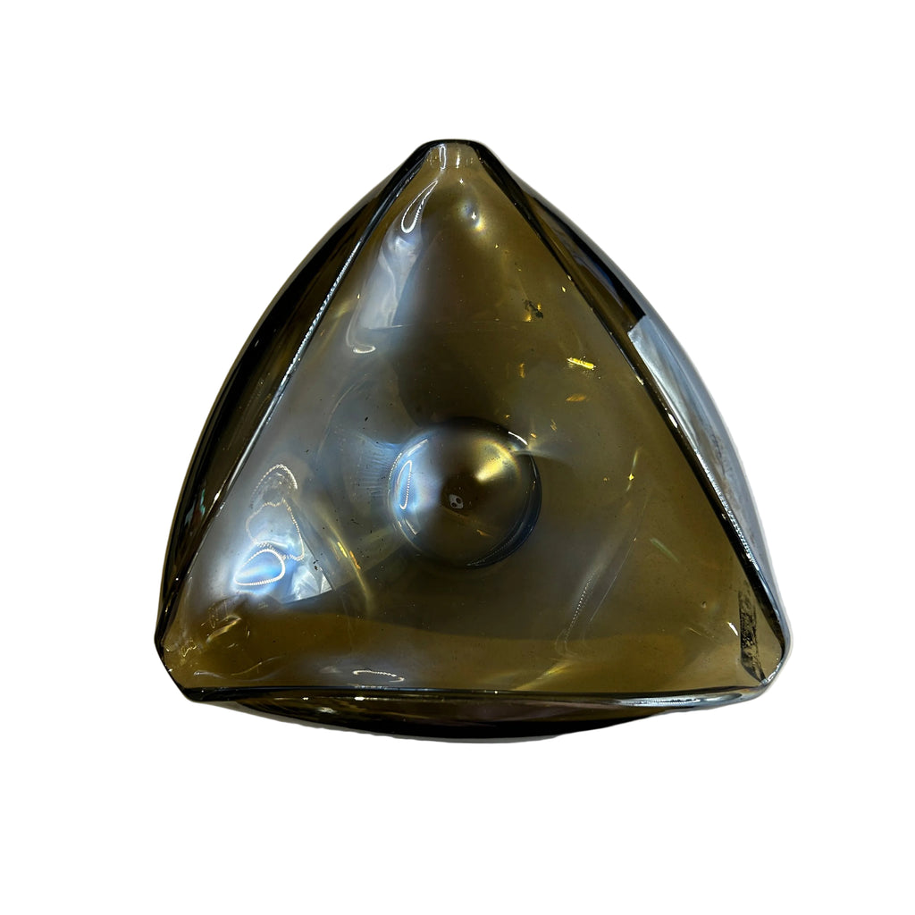 Vintage Metallic Glass Dish