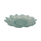 Light Blue Swirl Serving Glass Bowl