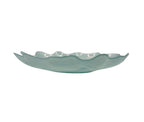 Light Blue Swirl Serving Glass Bowl