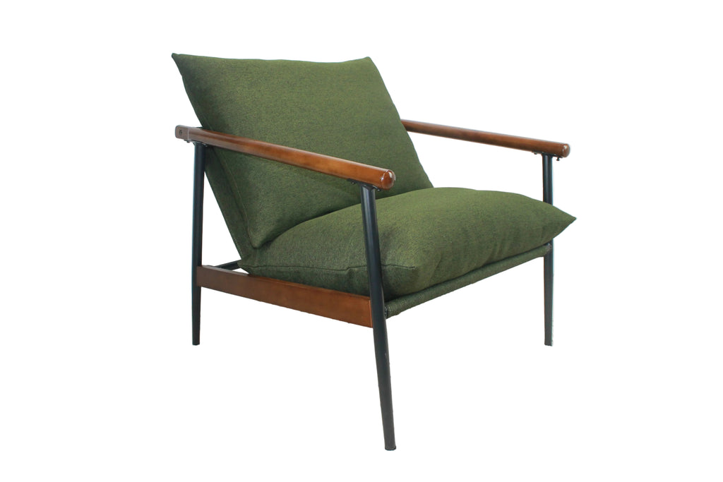 Wood and Fabric Armchair by Zinus
