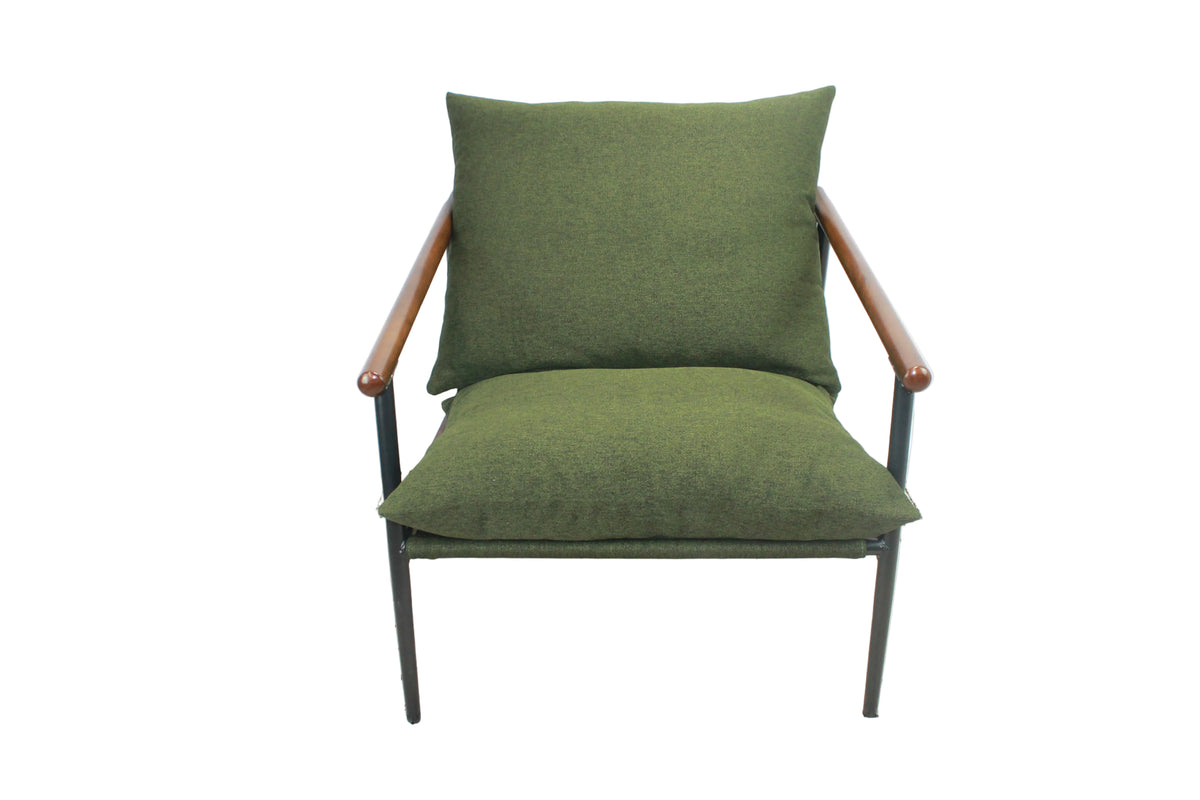 Wood and Fabric Armchair by Zinus