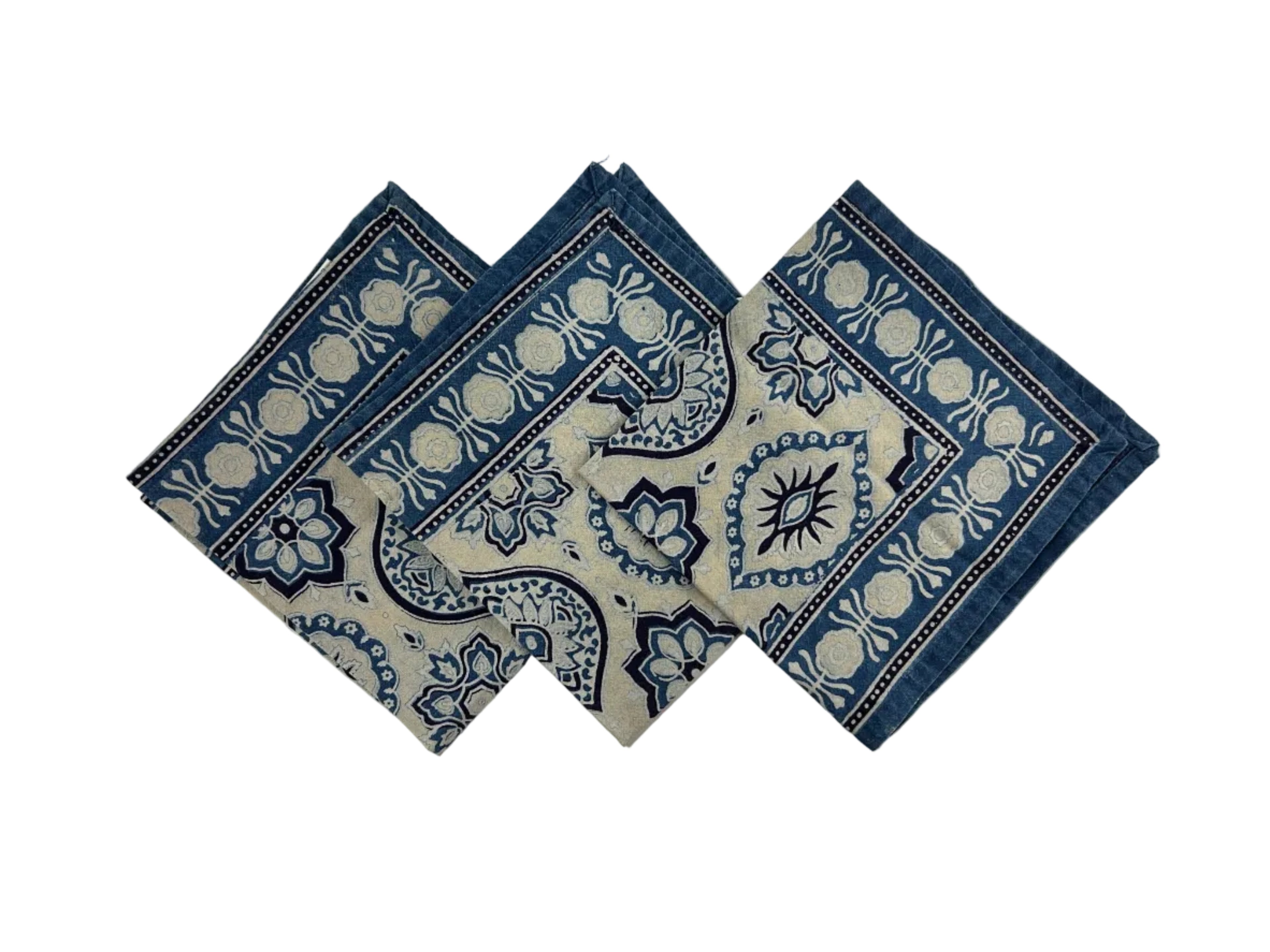 Set of 3 Monte Carlo Serviettes - Light Blue