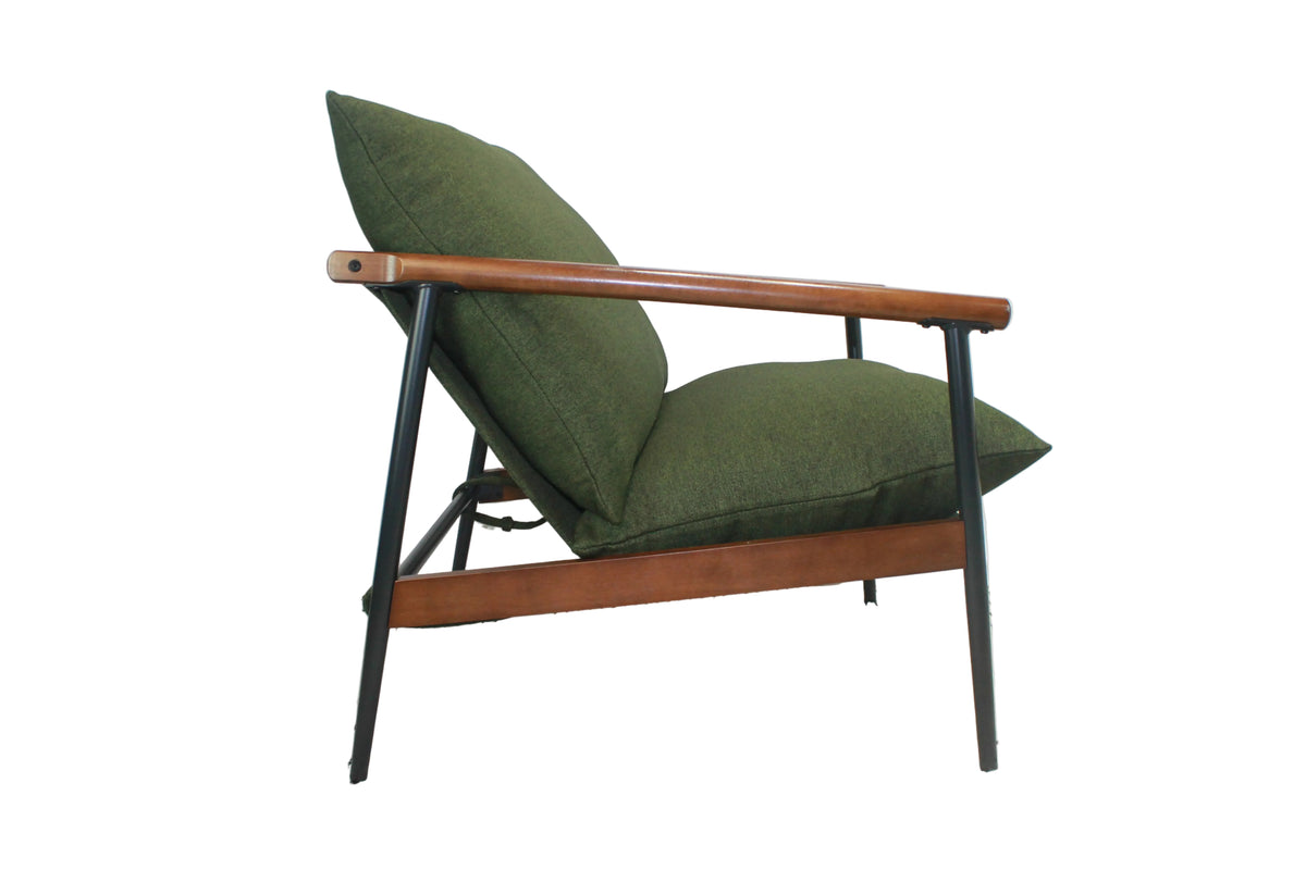 Wood and Fabric Armchair by Zinus