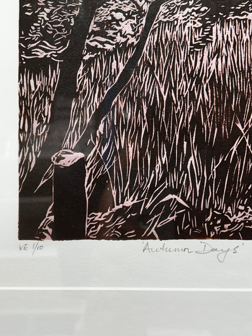 Autumn Days by Janine Debenham (Linocut Chine collé)