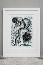 Trace by Ruth Thompson (Monotype and Woodcut)