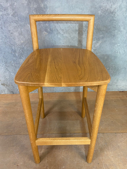 Oak High Back Stool by Didier