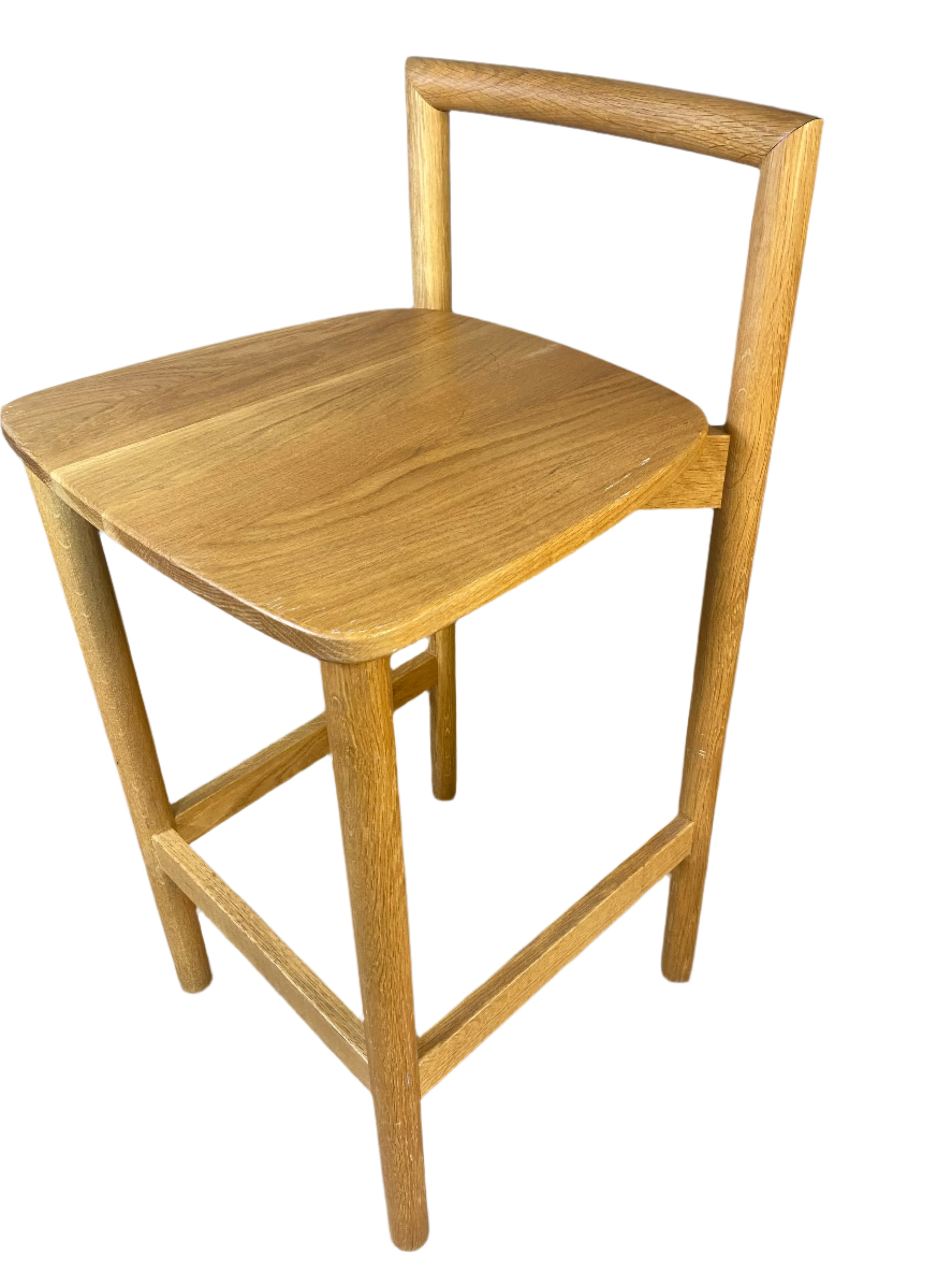 Oak High Back Stool by Didier