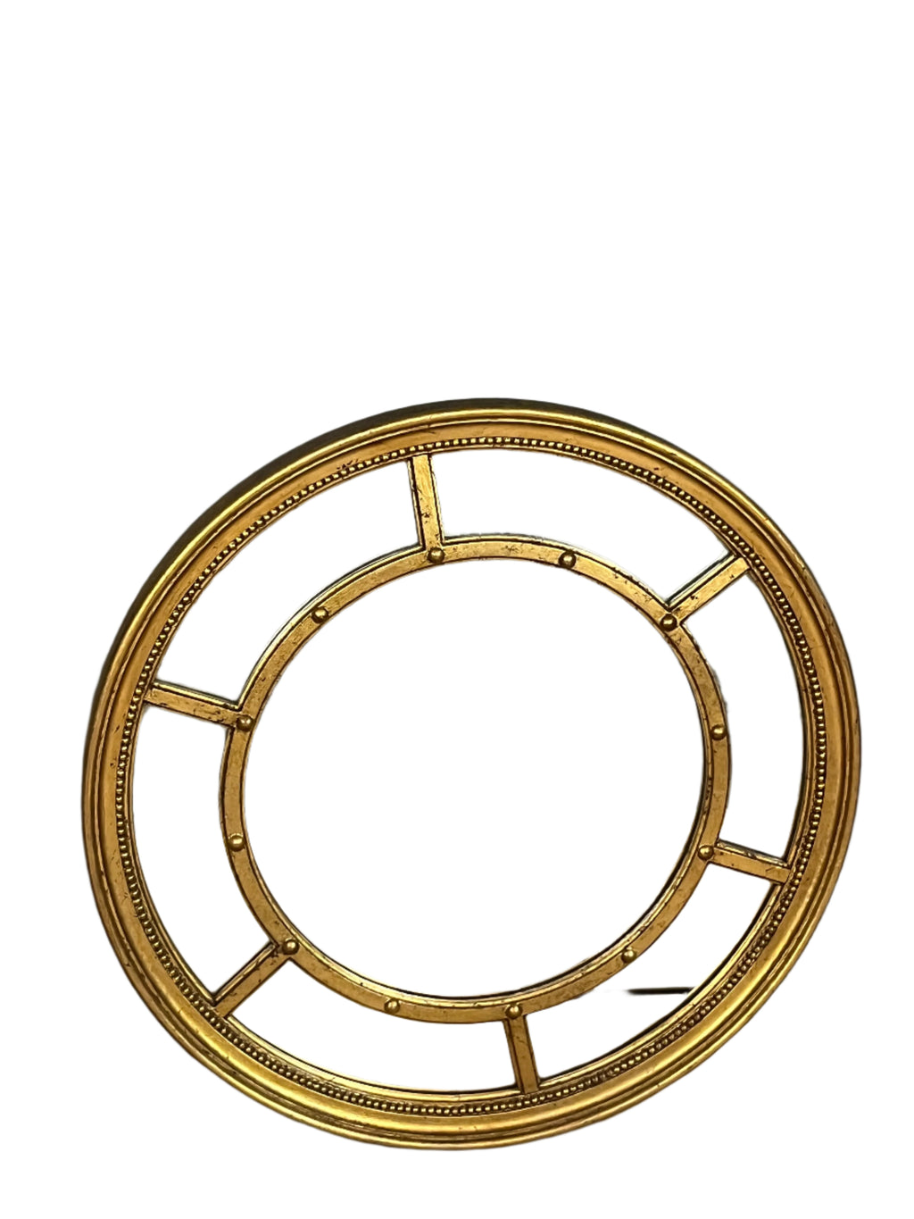 Round gold gilded mirror