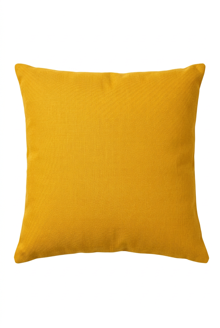 Textured Warm Yellow Throw Cushion