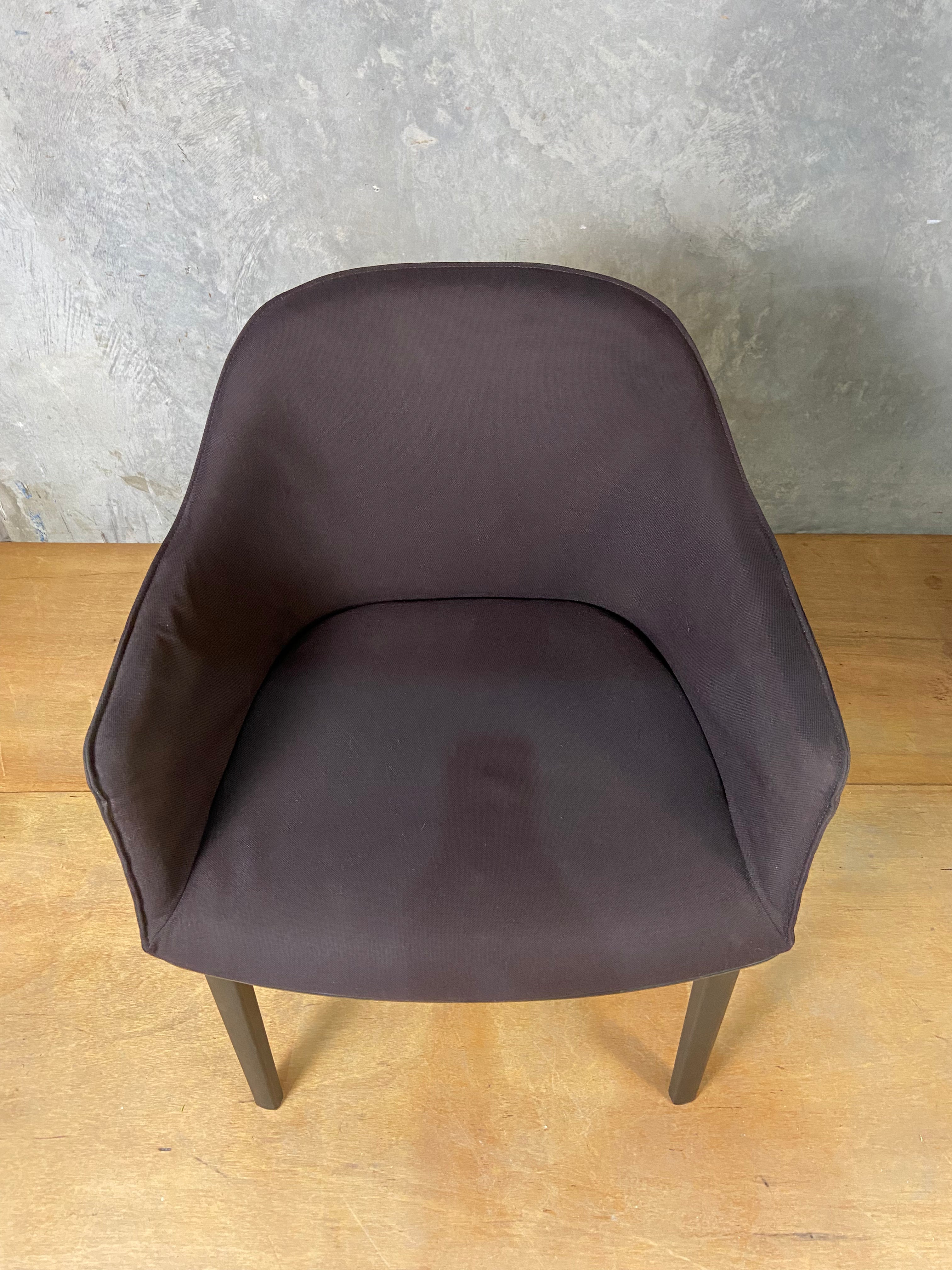 Vitra chocolate softshell chair