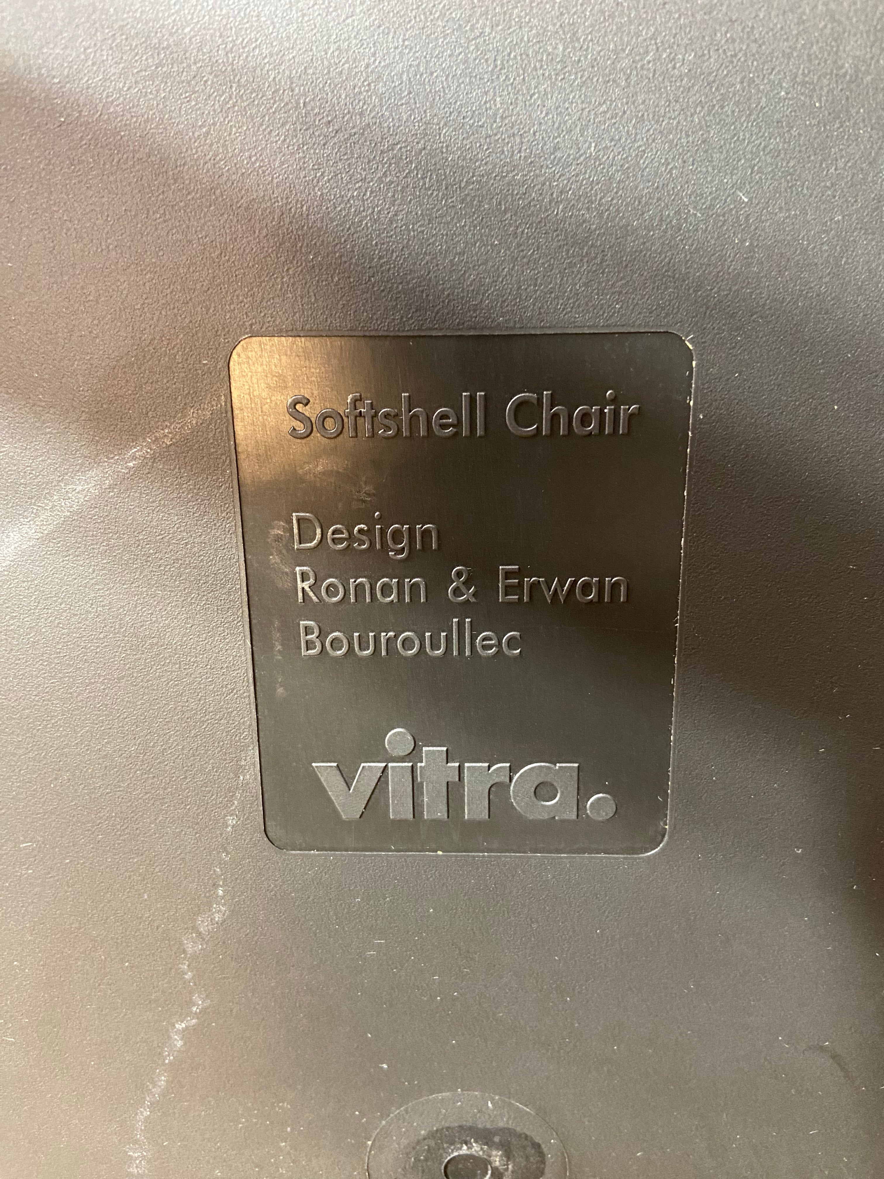 Vitra chocolate softshell chair