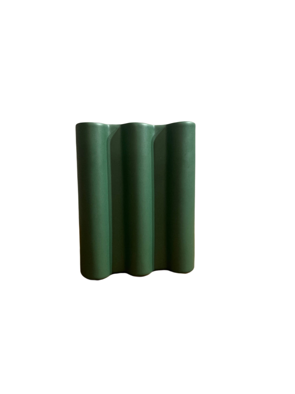 Green wave style vase